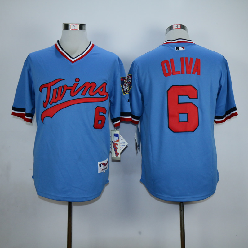 Men Minnesota Twins #6 Oliva Blue Throwback MLB Jerseys->minnesota twins->MLB Jersey